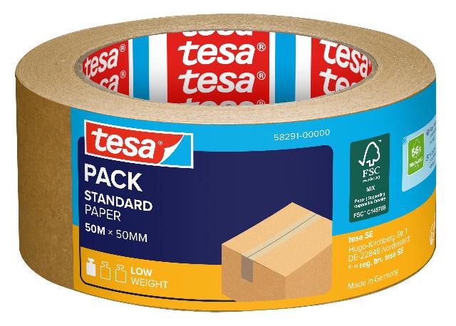Packband Tesa 58291 50mx50mm braun Papier