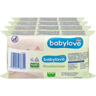 Feuchttücher babylove 320 Stück
