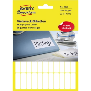 Etikett Avery Zweckform 3320 32x10mm weiß 1.1144 St.