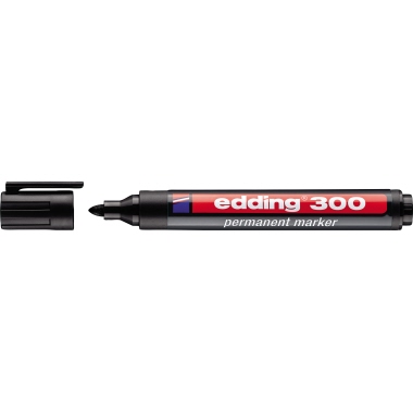 Permanentmarker edding 300 schwarz 1,5-3mm, Rundspitze