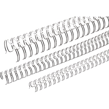 Drahtbinderücken 6,9mm 34 Ringe silber 