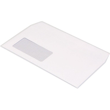 Briefumschlag DIN lang mit Fenster haftklebend weiß 250 Stück