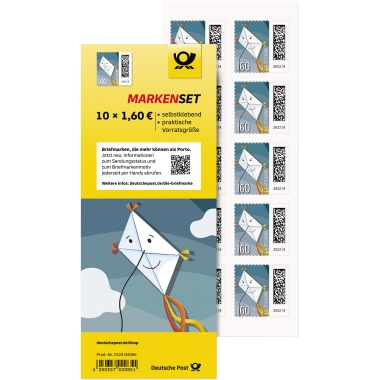 Briefmarke 1,60 EUR Briefdrache 10er Markenset inkl. 1,99 Eur Bearbeitungsp.