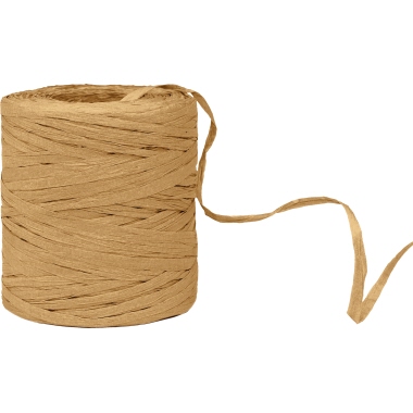 Geschenkbast Paper-Raffia 5mmx200m natur Umweltfreundliches Papier, Breite 5-8mm