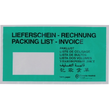 Begleitpapiert. DL aus Papier LS/RG Din Lang, Lieferschein/Rechnung