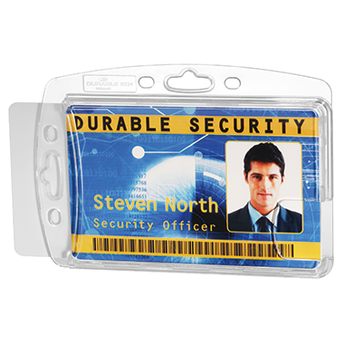 Namensschild Durable 8924 54x85mm Doppelbox Für 2 Betriebsausweise, Transp