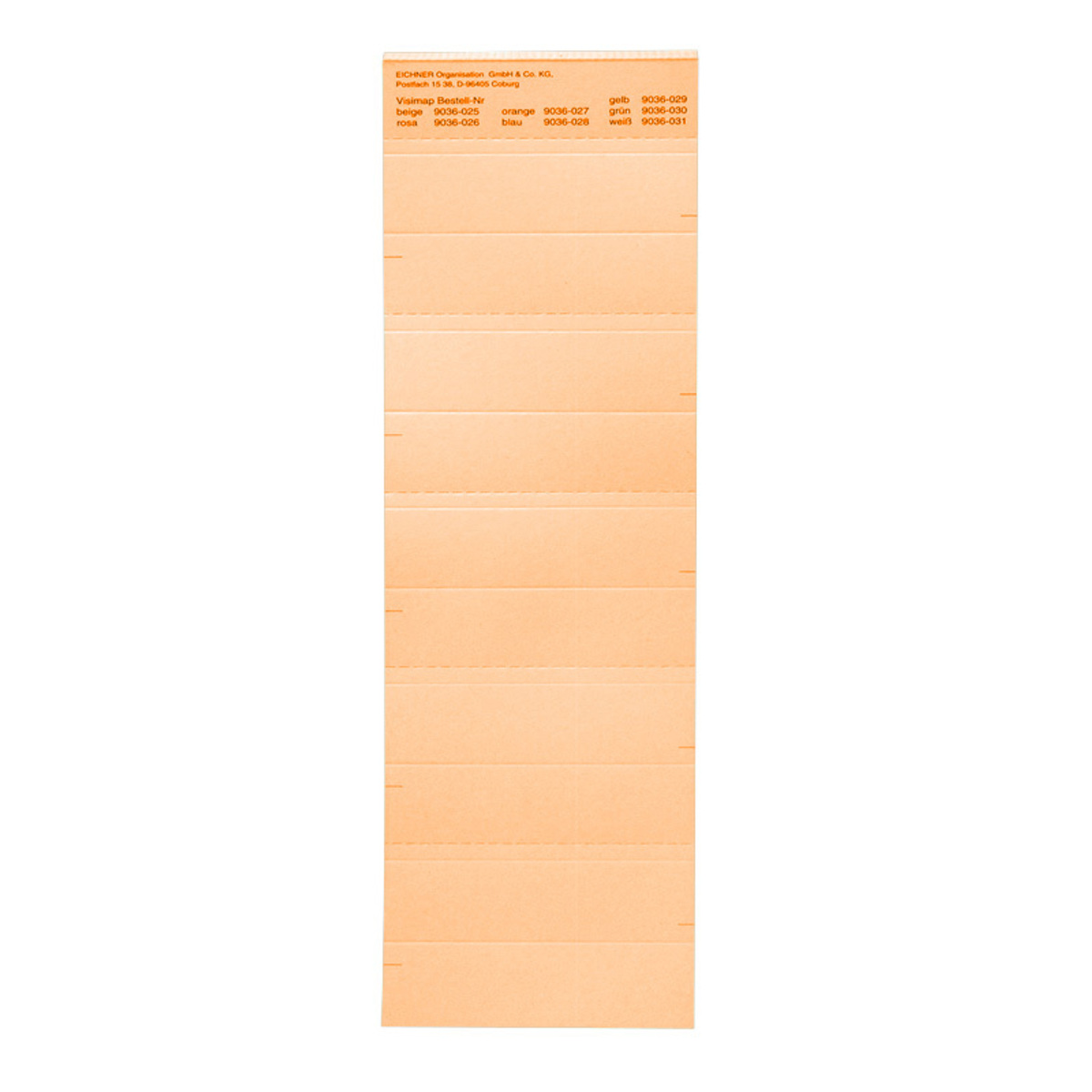Beschriftungsschild Eichner 9036 orange VISIMAP 245x70x10mm  250 St. 