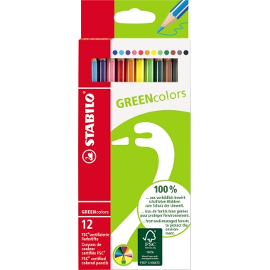Farbstift Stabilo Greencolor 12er Etui 