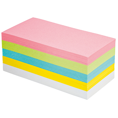 Moderationskarten 770088 Rechteck sortiert 200x100mm, nicht selbstklebend, 130g/m²