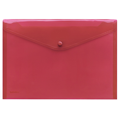 Sammelhülle Foldersys 40111 A4 rot mit Druckknopf