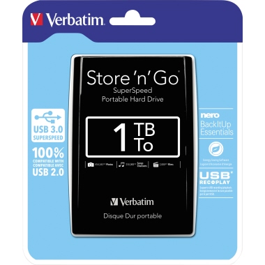 Externe HDD Verbatim 1TB USB 3.0 2,5 Festplatte 2,5