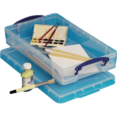 Aufbewahrungsbox Really Useful 6L trans 46,5x8,5x27cm, 6c, Pp