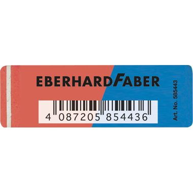 Radierer Eberhard Faber 585443 rot/blau Naturkautschuk, Pvc-Frei