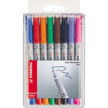 OHP-Marker Stabilo 852/8 F 8er Etui Wasserlöslich, 0,7mm