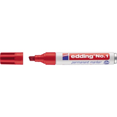 Permanentmarker Edding 1 rot --5mm, Keilspitze