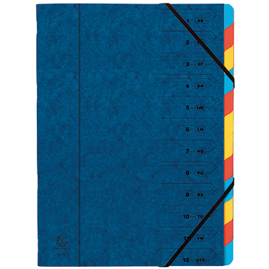 Ordnungsmappe Exacompta 54122 A4 12F blau