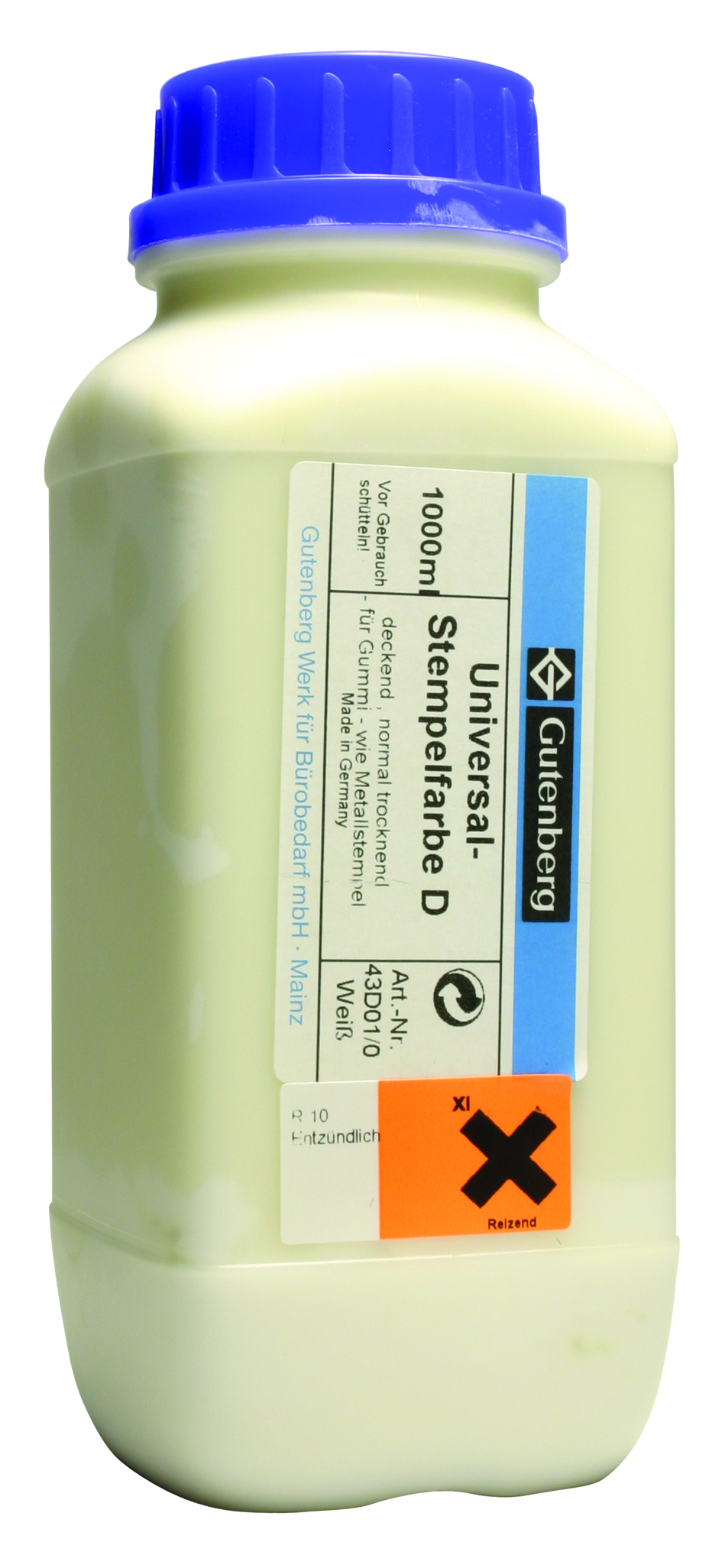 Stempelfarbe Gutenberg Universal 1L weiß 