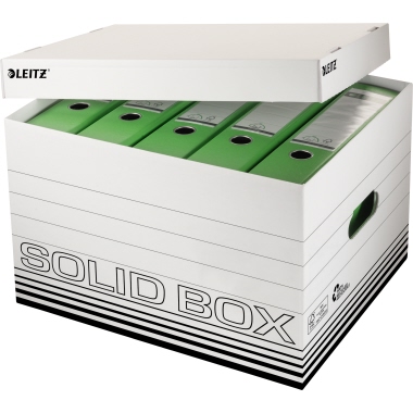 Transportbox Leitz Solid 6119 Gr. L weiß mit Kappdecke, 450x305x346mm
