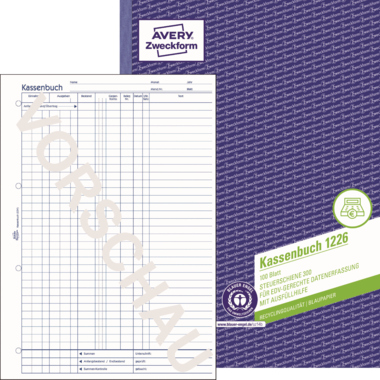 Kassenbuch Avery Zweckform 1226 A4 