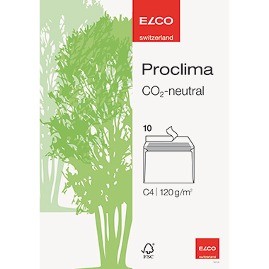 Briefumschlag Elco Proc.C4 oF HK weiß 74276.20 Proclima Box,10 Kuverts,fsc-